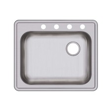 Dayton GE12521R4 Single Bowl Top Mount Stainless Steel Sink