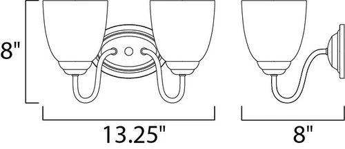 Maxim 10072 Stefan 13"W Bath Light - Picture 2 of 3