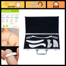 Stainless Steel Gua Sha Massage Tool Set - IASTM Soft Tissue Mobilization Q Sha
