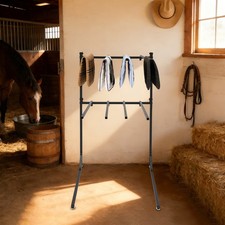 Metal Saddle Pad Rack 8-Arm Saddle Pad Rack Freestanding Horse Blanket Holder