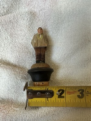 Vintage Hand Carved Wood Gentleman Bottle Stopper Cork German Alpine Folk Art