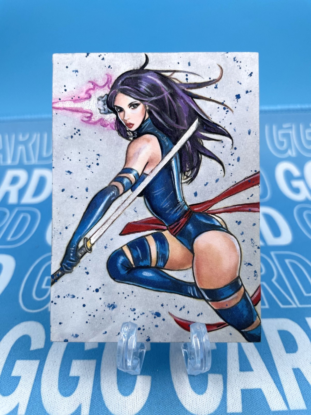 GGC Studio Marvel Psylocke Artist Hand Drawn Auto Sketch Card 1/1