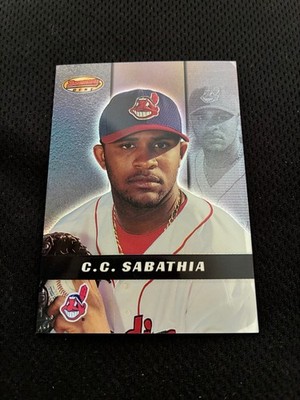 CC SABATHIA ROOKIE BOWMANS BEST 2000 CLEVELAND INDIANS NRMT #118 BASEBALL CARD