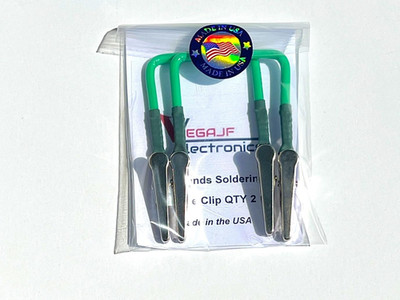 No Hands Soldering Wire Clip Holder USA Made   Great for in Field Soldering. 2-P