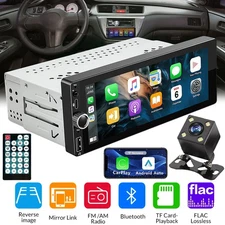 Single 1 DIN 6.8" Car MP5 Player Bluetooth FM USB Touch Screen Wireless CarPlay