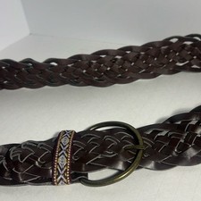 Belt - braided size 11 brown antique western