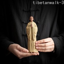 Buddhism Zen Figure Decor Porcelain Standing Monk Statue Praying Buddha