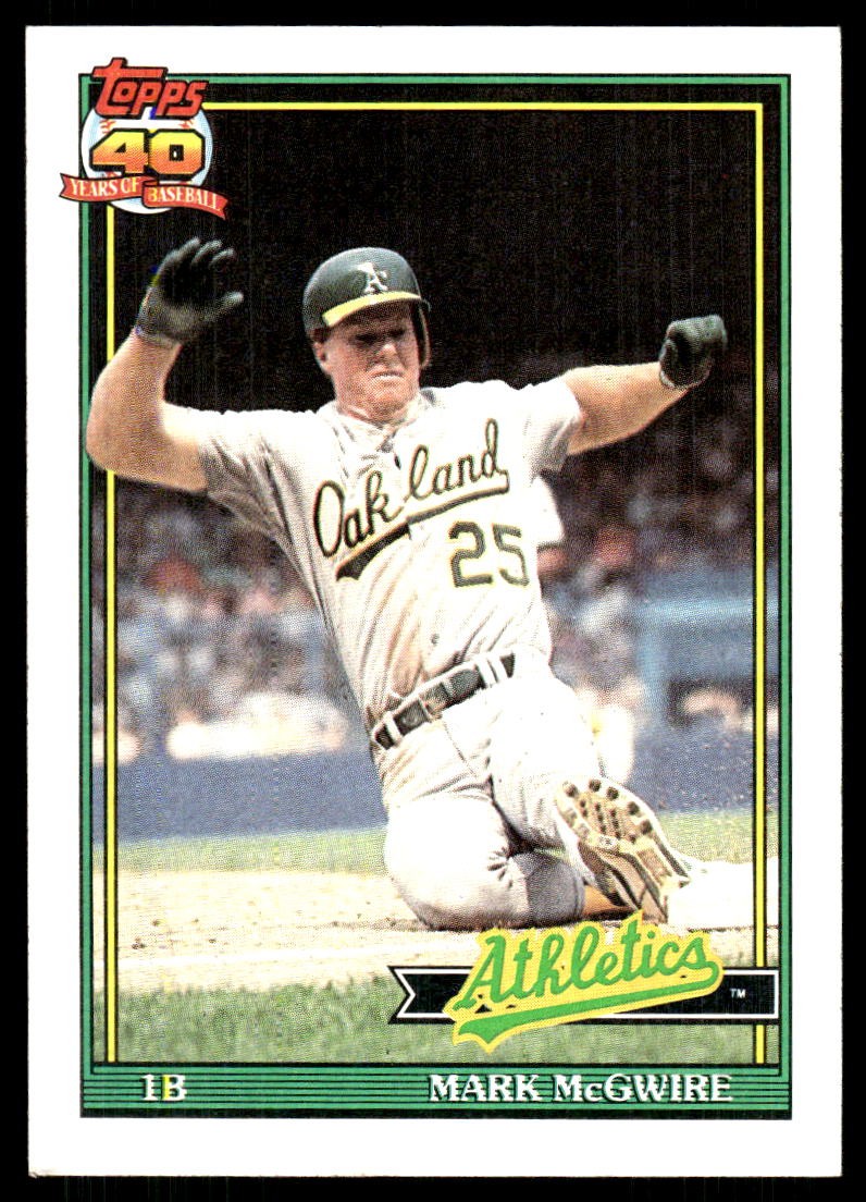Mark McGwire 1991 Topps #270 Athletics FREE SHIPPING StackedPacks