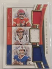 Joe Burrow Josh Allen Patrick Mahomes II Panini Immaculate Triple Jersey /49 MEM