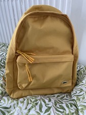 Lacoste Neocroc Canvas Backpack - Mustard Yellow - Laptop Compartment - Unisex