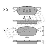 Metelli BremsbeläGe Vorne FüR Renault Clio IV Dacia Sandero II Logan MCV