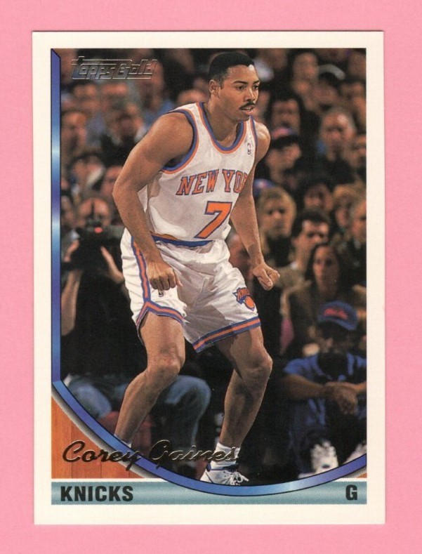 1993 Topps Gold #378 Corey Gaines New York Knicks