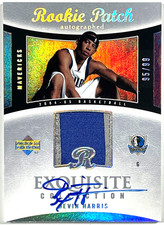 2004-05 Upper Deck Exquisite Collection Rookie Patch Devin Harris Auto RC #95/99