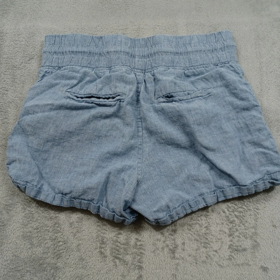 Pantalones Cortos Athleta Para Mujer 6 Azul Cabo Lino Cordones Bolsillos Preppy Informales Foto 4 de 4