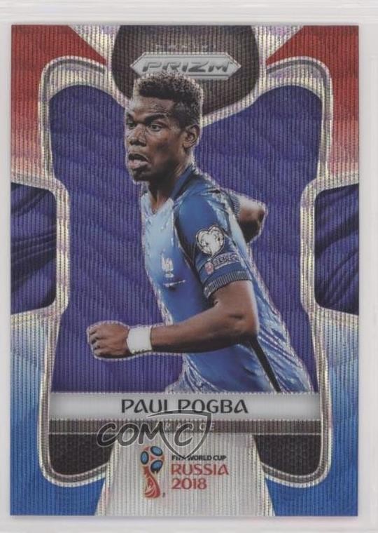 2018 Panini Prizm World Cup Red & Blue Wave Prizm Paul Pogba #74 01uw