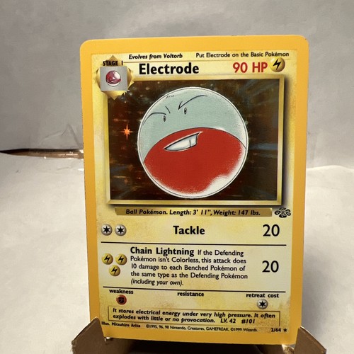 Electrode 2/64 Holo Rare Unlimited - Jungle Set - Pokemon TCG Vintage 1999