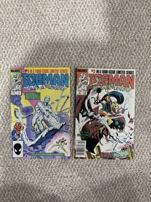 Iceman #1-2 Marvel Comics 1984 Limited Series X-Men Newsstand #2