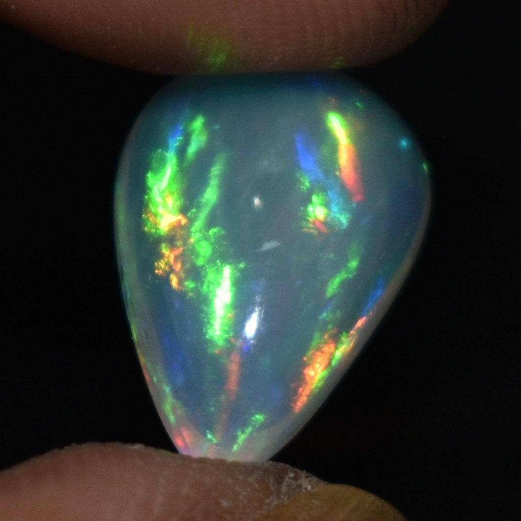 Natural Ethiopian Opal Cabochon 2.45 Carats AAA Grade Fire Opal Stone Welo Opal