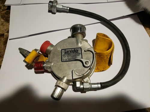 Vintage U. S. Divers SurvivAir SCBA Regulator Diaphragm with Part As Is Untested