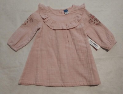 NWT Old Navy Pink Flower Embroidered Ruffled Dress 6-12 Months Baby Girl | eBay NWT Old Navy Pink Flower Embroidered Ruffled Dress 6-12 Months Baby Girl | eBay
