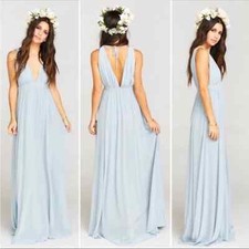 Show Me Your Mumu Ava Dress Steel Blue NEW US Size S