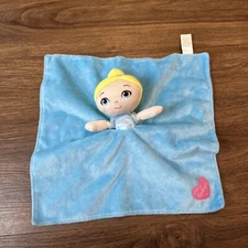 Disney Baby Kids Preferred Cinderella Blue Pink Security Blanket Lovey 12" X 12"