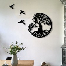 1x Baum des Lebens Wandkunst Metall Baum Lebens Wanddekoration für Schlafzimmer