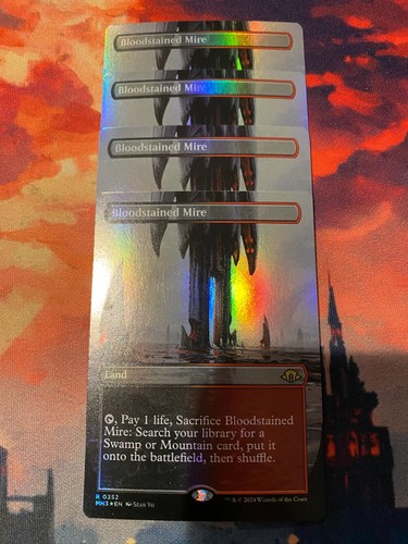 MTG Modern Horizons 3 Bloodstained Mire Borderless Foil x 4 - 第 1/1 張圖片