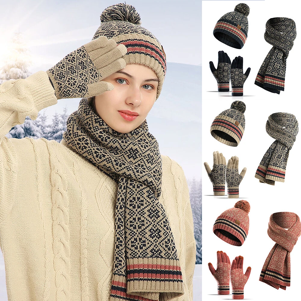 FURTALK Knit Beanie Hats for Women Men Fleece Lined Ski Skull Cap Slou