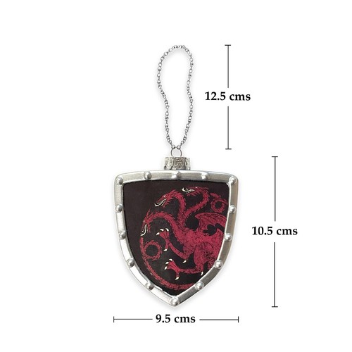 Offizielles Game of Thrones Targaryen Siegel Logo Glas Weihnachten Urlaub Ornament - Bild 2 von 2