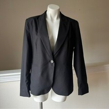 ZARA BASIC BLAZER BLACK SIZE 12 8372/380/800