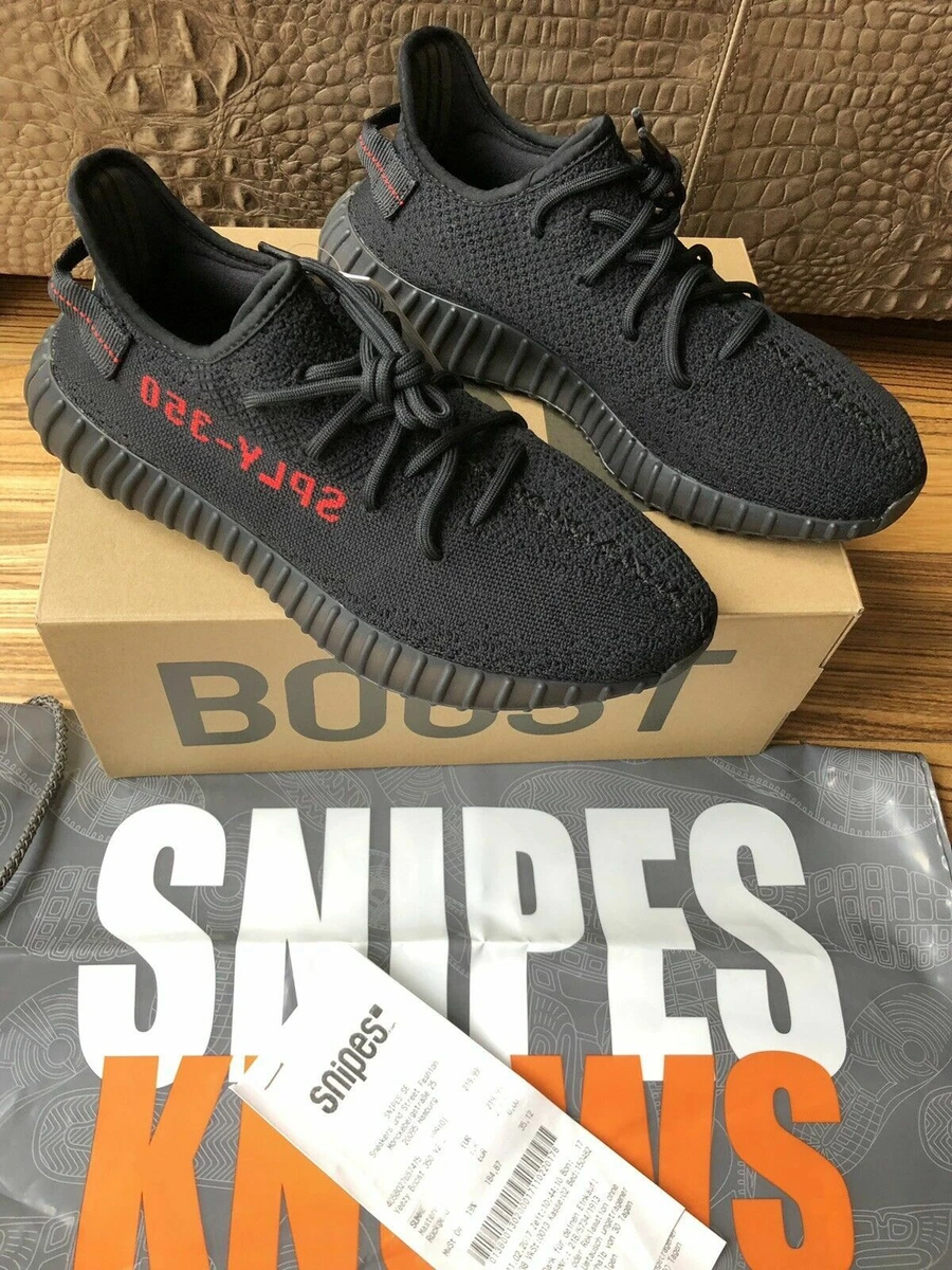 Original ADIDAS YEEZY BOOST 350 V2 Bred Black Red 43 1/3 UK 9 Original  Packaging | eBay