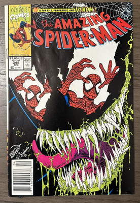 The Amazing Spider-Man #346 Marvel Comics 1991 Larsen Venom Cover - NM-