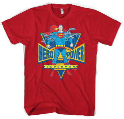 Superman Hero Power T-Shirt Baumwolle Officially Licensed