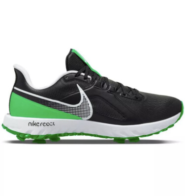 Nike React Infinity Pro Black Green Golf Shoes Cleats Men's Size 9 CT6621-001
