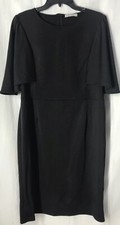 Grace Karen 2xl Woman’s Black Dress Back Zip Cover Sleeve MIDI Length
