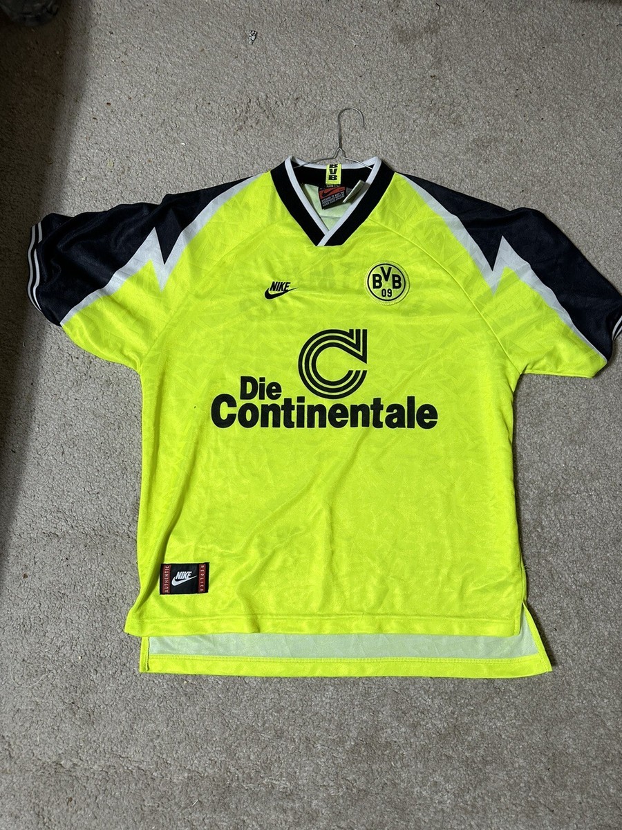 希少 95-96 NIKE ドルトムント vtg ユニフォーム DORTMUND Vintage Borussia Dortmund Germany 1995/1996 HOME FOOTBALL