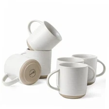  Coffee Mugs 16oz, Stoneware Mugs Set, Ceramic Coffee Cups with Handle 
