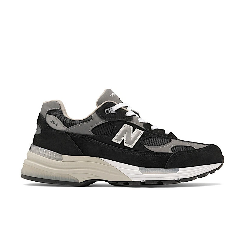 NEW BALANCE 992 M992EB BLACK GREY WHITE USA SILVER MEN SIZE 8-13