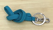 Vera Bradley Iconic Lanyard in Peacock Blue Microfiber