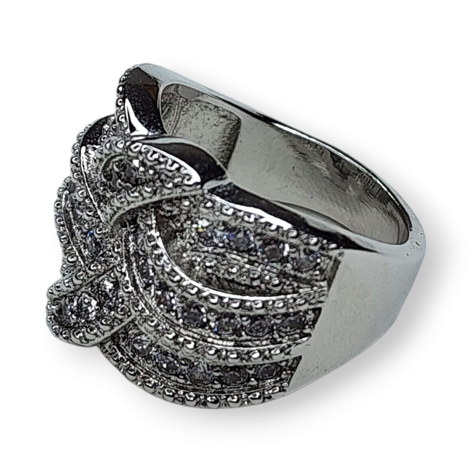 Sterling Silver 925 Large Statement Cocktail Ring… - image 7