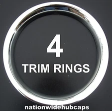 4 NEW 14" CHROME Steel Wheel Trim Rings Beauty Rims Glamour Ring Rim Edge Bands 