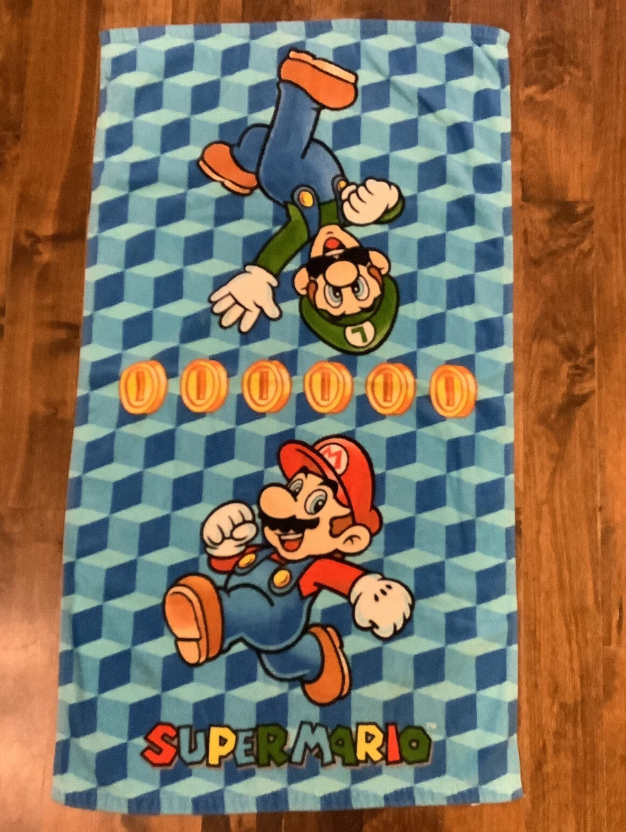 2011 Nintendo Super Mario and Luigi Beach Towel Bath Towel 23 X