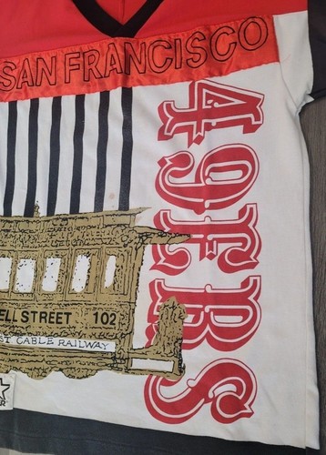 Rare! Authentic 49ers Cable Car Starter Long Sleeve Sweater size Small - Picture 6 of 10