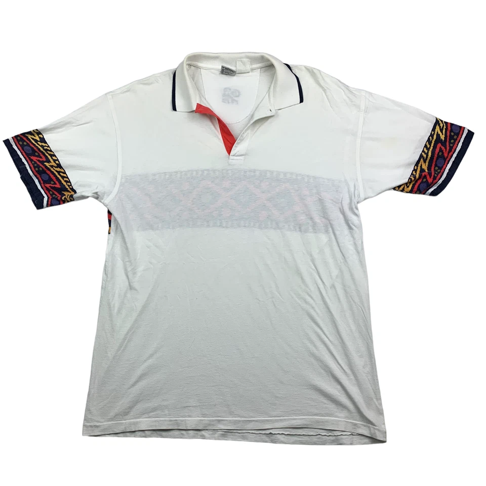 Camisa polo Head de tenis para hombre de colección S/S blanca con ribete azul marino rojo amarillo • Grande Foto 2 de 4