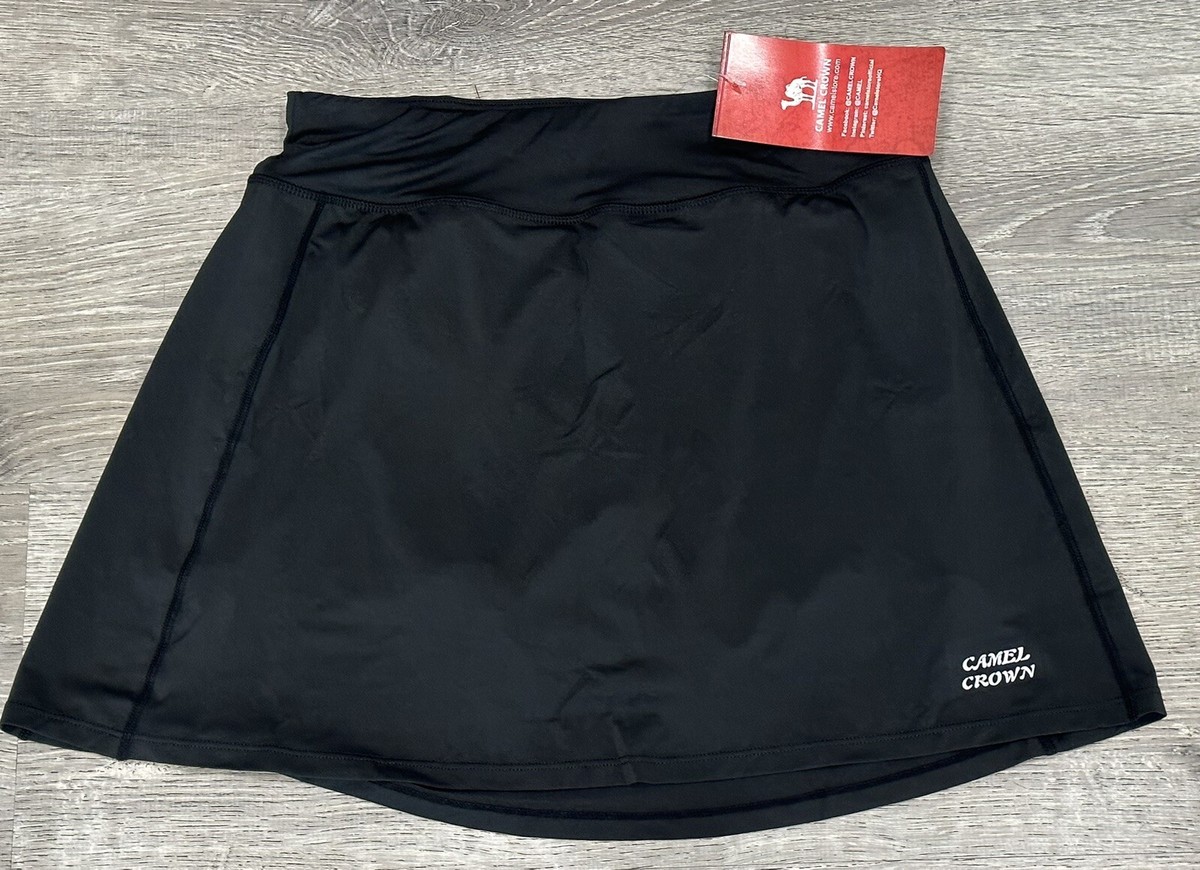 Camel Crown Golf Tennis Fitness Knit Skort Skirt Shorts Underneath