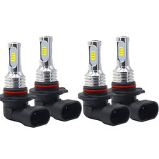 9005 9006 LED Headlights Kit Combo Bulbs 6500K High Low Beam Super White Bright