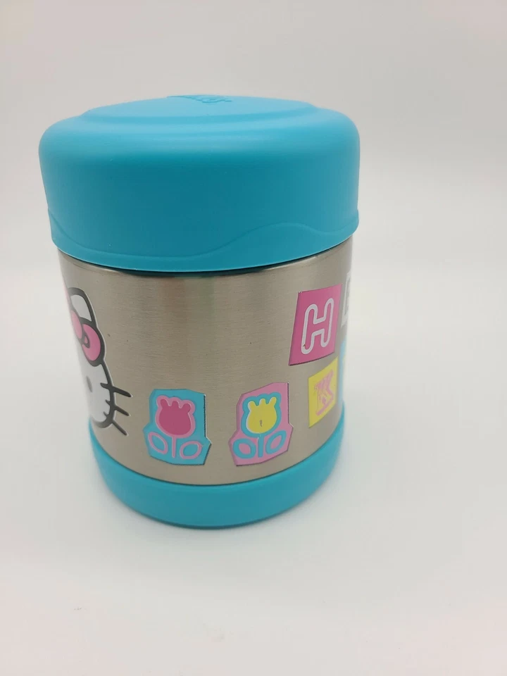 Raro Hello Kitty 10 onzas tarro de comida termo azul y acero inoxidable Foto 4 de 4
