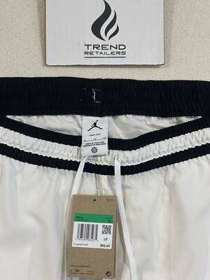 Nike Air Jordan Diamond Dri-FIT Woven Shorts White Black Gold Size