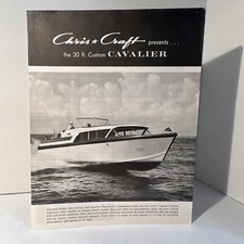 1961 CHRIS CRAFT Presents… The New 30ft. Custom Cavalier Boat Brochure RARE
